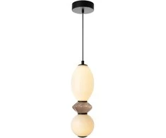 Lubinis šviestuvas 12W LED pakabinamas šviestuvas BALOS, juodos/baltos sp., 3000K