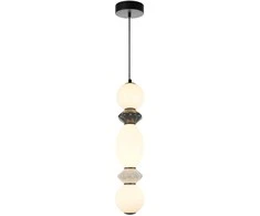 Lubinis šviestuvas 14W LED pakabinamas šviestuvas BALOS, juodos/baltos sp., 3000K