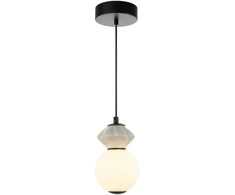 Lubinis šviestuvas 5W LED pakabinamas šviestuvas BALOS, juodos/baltos sp., 3000K