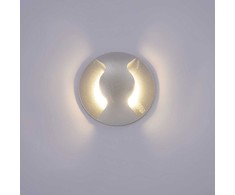 Lubinis šviestuvas 3W LED sieninis fasado šviestuvas BASILIO, sidabro sp., 3000K, IP65
