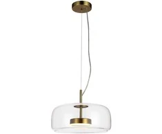 Lubinis šviestuvas 10W LED pakabinamas šviestuvas CASTE, aukso sp./skaidrus, 3000K