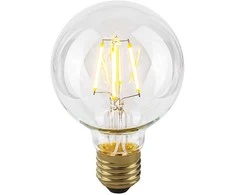 4W LED lemputė, G80, E27, skaidri, 2200K, dimeriuojama