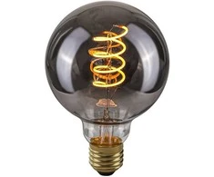 4W LED lemputė, G95, E27, dūmų sp., 2200K, dimeriuojama