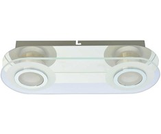 5,5W LED lubinis šviestuvas FLAVIO, chromo/baltos sp./skaidrus, 3000K