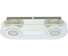 5,5W LED lubinis šviestuvas FLAVIO, chromo/baltos sp./skaidrus, 3000K