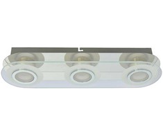 5,5W LED lubinis šviestuvas FLAVIO, chromo/baltos sp./skaidrus, 3000K