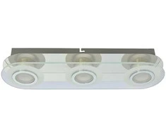 5,5W LED lubinis šviestuvas FLAVIO, chromo/baltos sp./skaidrus, 3000K