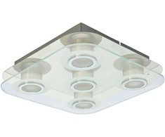 5,5W LED lubinis šviestuvas FLAVIO, chromo/baltos sp./skaidrus, 3000K