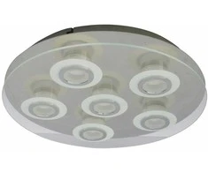 5,5W LED lubinis šviestuvas FLAVIO, chromo/baltos sp./skaidrus, 3000K