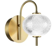 Lubinis šviestuvas 5W LED sieninis šviestuvas LAZIE, aukso sp./skaidrus, 3000K