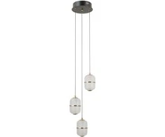 Lubinis šviestuvas 15W LED pakabinamas šviestuvas ALANI, juodos/aukso sp./skaidrus, 3000K