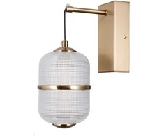 Lubinis šviestuvas 6W LED sieninis šviestuvas ALANI, aukso sp./skaidrus, 3000K