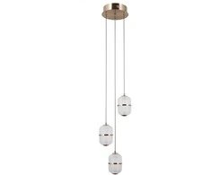 Lubinis šviestuvas 15W LED pakabinamas šviestuvas ALANI, aukso sp./skaidrus, 3000K