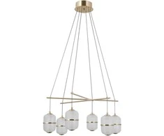 Lubinis šviestuvas 32W LED pakabinamas šviestuvas ALANI, aukso sp./skaidrus, 3000K