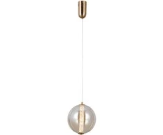 Lubinis šviestuvas 9W LED pakabinamas šviestuvas BUTERO, aukso/gintaro sp., 3000K