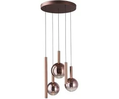 Lubinis šviestuvas 30W LED pakabinamas šviestuvas CAMINO, vario sp./skaidrus, 3000K, dimeriuojamas