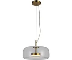 Lubinis šviestuvas 10W LED pakabinamas šviestuvas CASTE, aukso/dūmų sp., 3000K