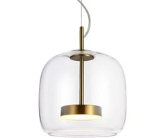 Lubinis šviestuvas 10W LED pakabinamas šviestuvas CASTE, aukso sp./skaidrus, 3000K