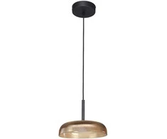 Lubinis šviestuvas 12W LED pakabinamas šviestuvas COLLE, juodos/geltonos sp., 3000K