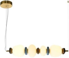 Lubinis šviestuvas 22W LED pakabinamas šviestuvas EVANS, aukso/baltos sp., 3000K