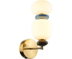 Lubinis šviestuvas 12W LED sieninis šviestuvas EVANS, aukso/baltos sp./skaidrus, 3000K