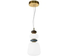 Lubinis šviestuvas 12W LED pakabinamas šviestuvas EVANS, aukso/baltos sp./skaidrus, 3000K