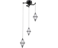 Lubinis šviestuvas 15W LED pakabinamas šviestuvas FUENTE, juodos sp./skaidrus, 3000K