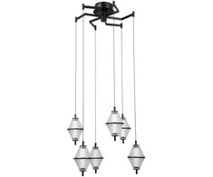 Lubinis šviestuvas 30W LED pakabinamas šviestuvas FUENTE, juodos sp./skaidrus, 3000K