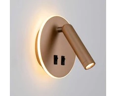 Lubinis šviestuvas 8W LED sieninis šviestuvas FURLA, aukso sp., 3000K