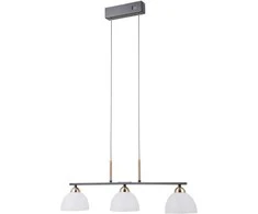 Lubinis šviestuvas 15W LED pakabinamas šviestuvas MONTIELA, juodos/aukso/baltos sp., 3000K