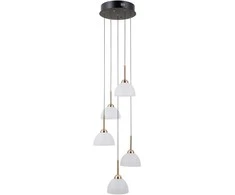 Lubinis šviestuvas 25W LED pakabinamas šviestuvas MONTIELA, juodos/aukso/baltos sp., 3000K