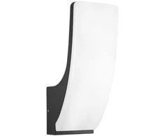Lubinis šviestuvas 15W LED sieninis fasado šviestuvas NATAN, juodos/baltos sp., 3000K, IP54