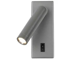 Lubinis šviestuvas 2,5W LED sieninis šviestuvas NOVA, pilkas, 3000K