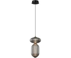 Lubinis šviestuvas 11W LED pakabinamas šviestuvas NICO, žalvario/juodos/dūmų sp., 3000K