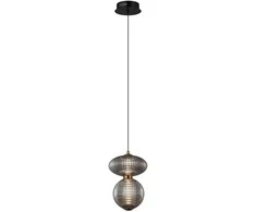 Lubinis šviestuvas 7W LED pakabinamas šviestuvas NICO, žalvario/juodos/dūmų sp., 3000K
