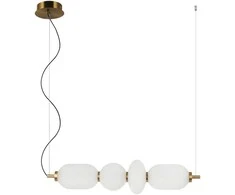 Lubinis šviestuvas 18W LED pakabinamas šviestuvas NICO, žalvario/baltos sp., 3000K