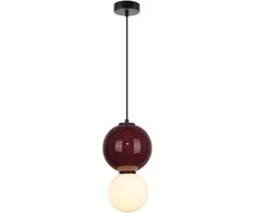 Lubinis šviestuvas 6W LED pakabinamas šviestuvas PIEVE, raudonos/violetinės/matinės baltos sp., 3000K