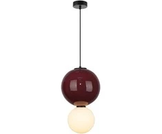 Lubinis šviestuvas 7W LED pakabinamas šviestuvas PIEVE, raudonos/violetinės/matinės baltos sp., 3000K