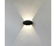 Lubinis šviestuvas 6W LED sieninis fasado šviestuvas PONTAS, juodas, 3000K, IP54