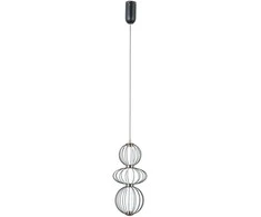 Lubinis šviestuvas 10W LED pakabinamas šviestuvas RABEL, matinės juodos sp., 3000K