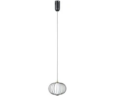 Lubinis šviestuvas 5W LED pakabinamas šviestuvas RABEL, matinės juodos sp., 3000K