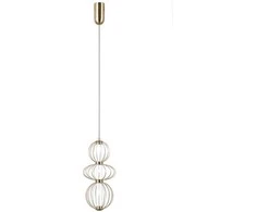 Lubinis šviestuvas 10W LED pakabinamas šviestuvas RABEL, aukso sp., 3000K