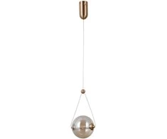 Lubinis šviestuvas 6W LED pakabinamas šviestuvas RASTIA, aukso/gintaro sp., 3000K