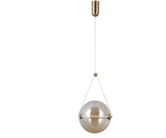 Lubinis šviestuvas 12W LED pakabinamas šviestuvas RASTIA, aukso/gintaro sp., 3000K