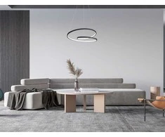 Lubinis šviestuvas 40W LED pakabinamas šviestuvas REINA, juodos/baltos sp., 3000/4000/6000K
