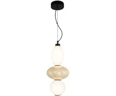 Lubinis šviestuvas 18W LED pakabinamas šviestuvas TORDI, smėlio/matinės baltos sp., 3000K