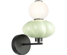 Lubinis šviestuvas 8W LED sieninis šviestuvas TORDI, juodos/žalios/baltos sp., 3000K