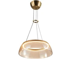 Lubinis šviestuvas 19W LED pakabinamas šviestuvas TORPE, aukso/gintaro sp., 3000K, dimeriuojamas