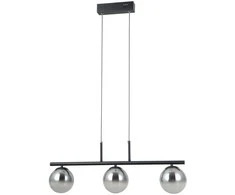 Lubinis šviestuvas 15W LED pakabinamas šviestuvas VELADA, juodos/pilkos sp., 3000K
