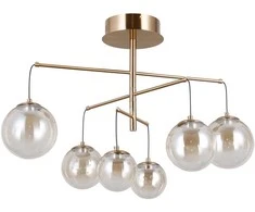 Lubinis šviestuvas 30W LED pakabinamas šviestuvas VELADA, aukso/gintaro sp., 3000K